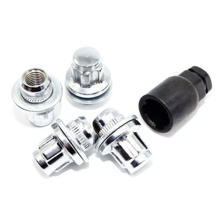 Set of 4 12x1.5 Veritek OEM Style Factory Replacement Chrome Lug Nut Wheel Locks for Toyota Camry Corolla Matrix Highlander RAV4 Prius Sienna Tacoma 4Runner Lexus ES IS GS RC RX UX
