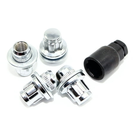Set of 4 12x1.5 Veritek OEM Style Factory Replacement Chrome Lug Nut Wheel Locks for Toyota Camry Corolla Matrix Highlander RAV4 Prius Sienna Tacoma 4Runner Lexus ES IS GS RC RX UX
