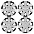 thumbnail image 1 of (Set of 4)15" Hubcaps Compatible with Most Cars,Universal Wheel Rim Cover Replacement,Snap on Car Truck SUV,PP Material,Silver Lacquer & Black Lacquer, 1 of 7