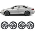thumbnail image 1 of 16" Set Of 4 Hubcaps Wheel Rims Cover Fit 2015-2017 TOYOTA CAMRY /2015-2017 TOYOTA CAMRY HYBRID Compatible With Steel Wheels Snap On Installation(16-Inch,BLACK MATTE), 1 of 7