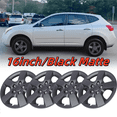 thumbnail image 1 of (Set Of 4) 16" Hubcaps Wheel Rims Cover with Decoration nuts For 2008-2015 NISSAN ROGUE/ROGUE SELECT Compatible With Steel Wheels Snap On Installation PP Material(16-Inch,BLACK MATTE), 1 of 9