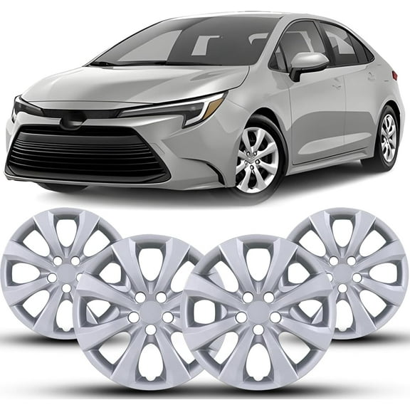 (Set of 4)16 inch Hubcaps Fit for Toyota Corolla 2014-2025,Wheel Rims Cover for Corolla Hybrid 2023-2025,Toyota Matrix 2009-2014,Snap on Installation(Lacquer)