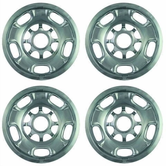 Set of 4 17 inch Chrome Wheel Skins Covers compatible with 11-14 Sierra 2500 3500 HD WT 11-19 Silverado 2500 3500 HD WT 16-20 Suburban LS LT 17-20 Premier 2016 LTZ Impostors