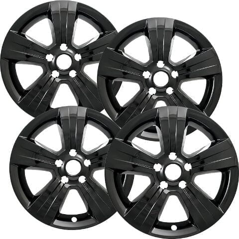Set of 4 17 inch Gloss Black Wheel Skins Covers Compatible with 10-17 Jeep Compass, 11-17 Jeep Patriot, 10-12 Dodge Caliber Impostors for 2380 Wheel Series