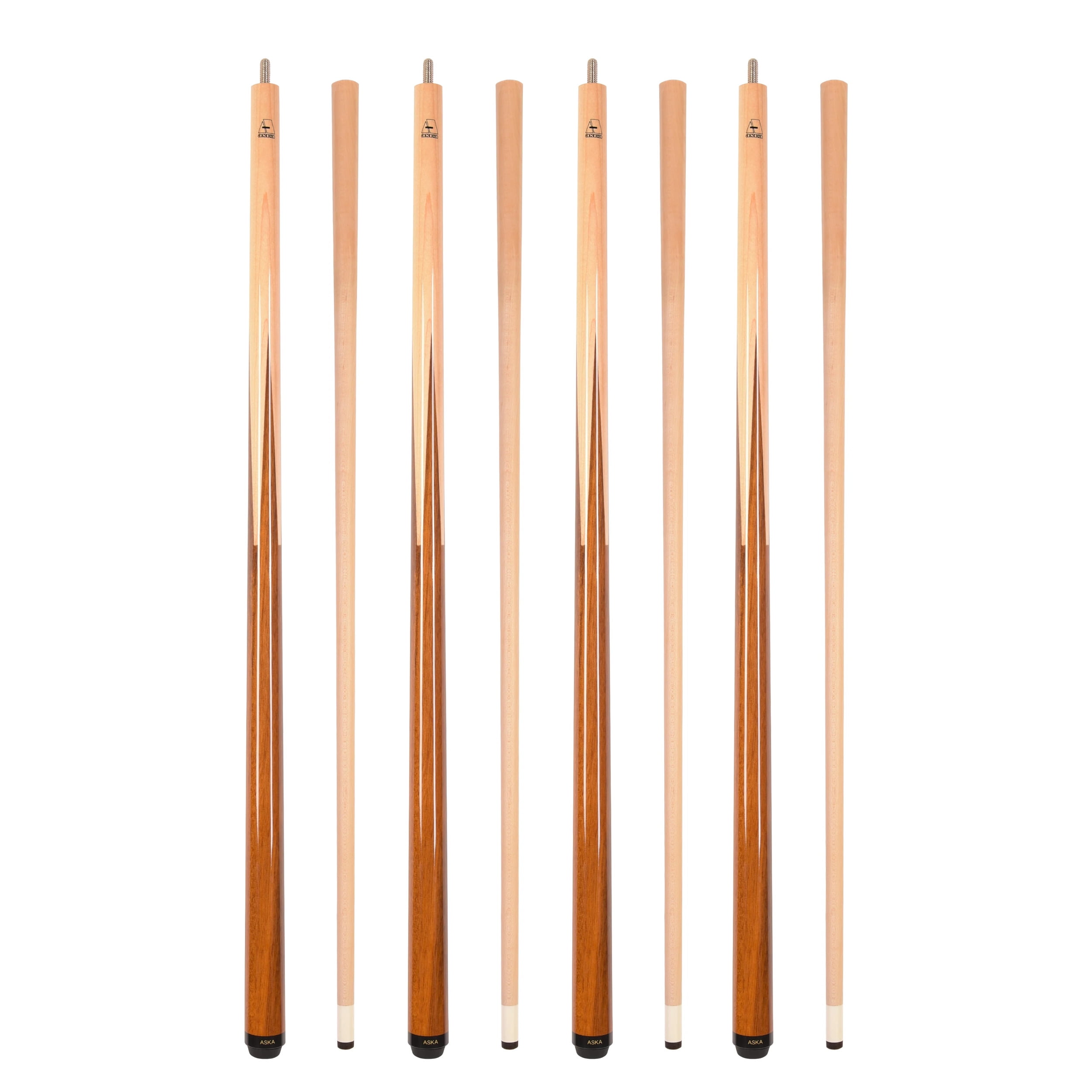 ASKA 52-Inch Kids Pool Cue Stick - Canadian Hard Rock Maple, 13mm Tip (Red)