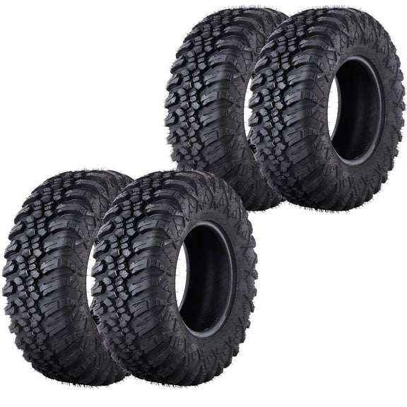 Set of 4 30x10-14 UTV Tires, 8 Ply Quad or Side By Side ATV Tire, Ridged Power Treads, Plow Through Mud and Sand, Ride Over Hard Surfaces - 30x10x14 UTV Tires