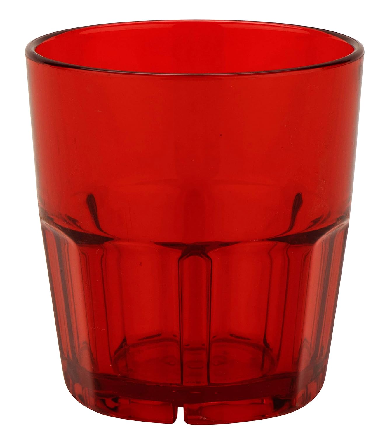 Set of 4 9 Ounce Red Shatterproof Plastic Tumblers BPA Free