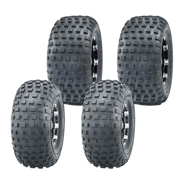 Set 4 ATV Go Kart Tires 145/70-6 145x70x6 & 16x8-7 16x8x7 Knobby 4PR