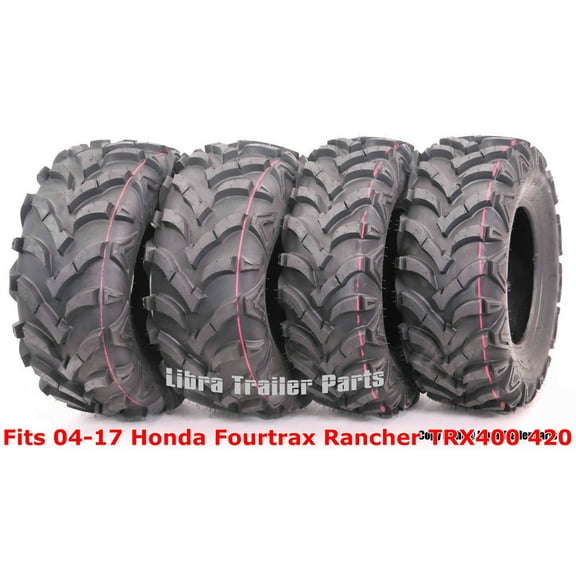 Set 4 ATV tires 24x8-12 & 24x10-11 for 04-17 Honda Fourtrax Rancher TRX400 420