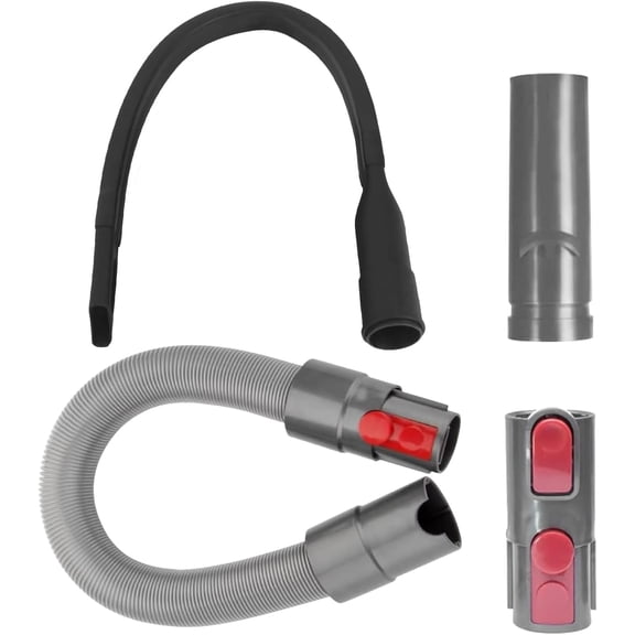 Set of 4 Accessories Connectors with Flexible Nozzle, Extendable Hose, Switch Closure, and Adapter for Dy*son V15, V12, V11, V10, V8, V7 Vacuum Cleaners