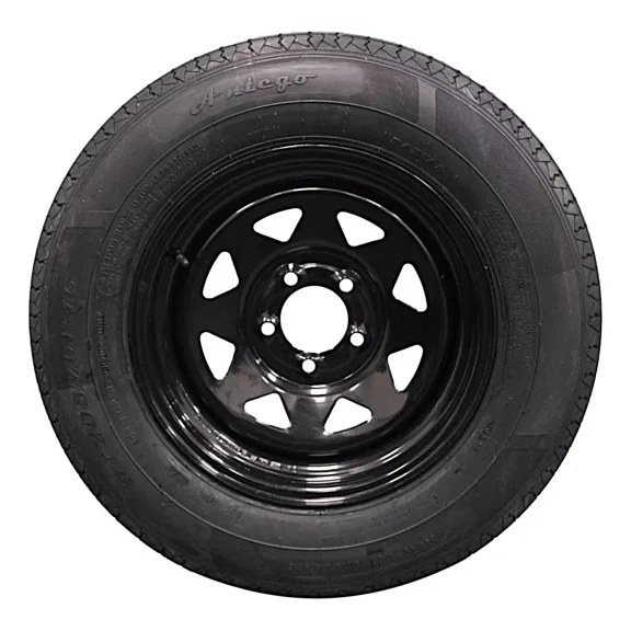 (Set of 4) Antego Tire and Wheel 205/75R15 Trailer Tire – Reinforced 8-Ply-Ply Design, 15.0-Inch Rim – Built for Long-Distance Hauling & Stability | A15604500096108ST20575R15-B4