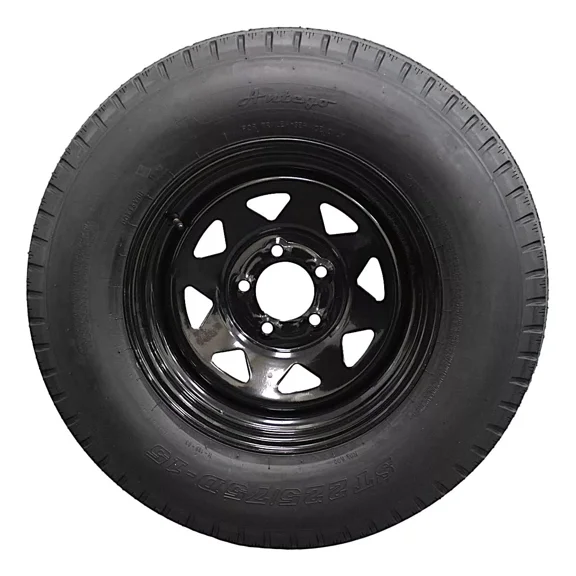 (Set of 4) Antego Tire and Wheel Heavy-Duty 225/75D15 Highway Terrain – 8-Ply-Ply, 15.0-Inch Wheel, Designed for Secure & Stable Towing | A15604500096208ST22575D15-B4