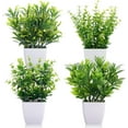 thumbnail image 1 of Set of 4 Artificial Plants Fake Mini Potted Plant Small Greenery Decor for Indoor Home Farmhouse Aesthetic Bedroom Shelf Office Desk Bathroom Decoration A, 1 of 4