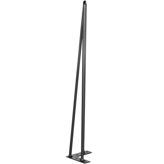 Set of 4 Black Hairpin Table Legs 26" - 220lbs Each, 880lbs Total - Heavy Duty 3-Rod Design for Desk, Bench, Dining Table - Carbon Steel DIY Furniture Legs