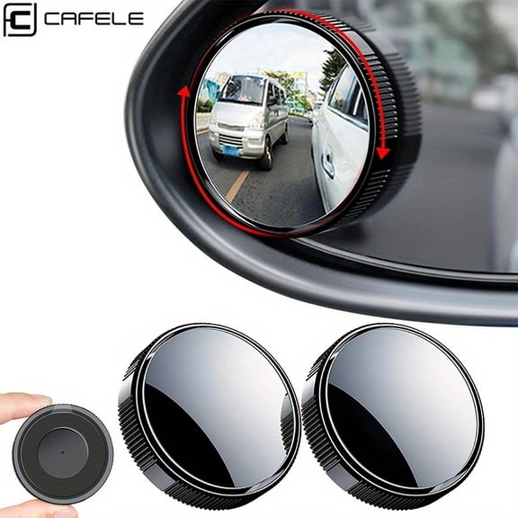 Set of 4, Blind Spot Rearview Mirror for Vehicles, 2-Inch Reusable Round HD Glass Convex Mirror with 360 Wide-Angle View And Suction Cup, Ideal for Cars, Suvs, And Trucks.