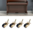 Set of 4 Brass Furniture Casters 360° Swivel Wheels, Low Noise, High