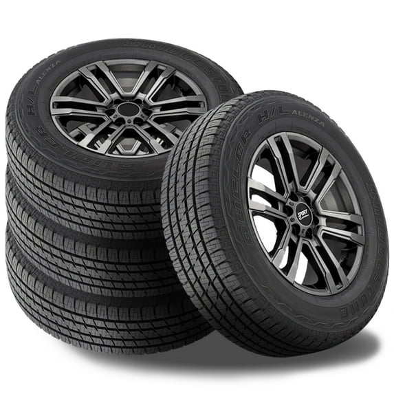 Set of 4 Bridgestone Dueler H/L Alenza P275/55R20 111H Tires, All Season, 65000 Mile BR 058574 / 275/55/20 / 2755520 Fits: 2007-08 Toyota Tundra Limited, 2021 Toyota Tundra TRD Sport Premium
