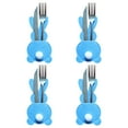 thumbnail image 1 of Set of 4 Bunny Flatware Holders - Easter Cutlery Bags with Tail, Cute Bunny-Shaped Utensil Holders for Table Decoration, Easy to Slide in Knives and Forks, Perfect for Easter Party Dinner(Blue), 1 of 7