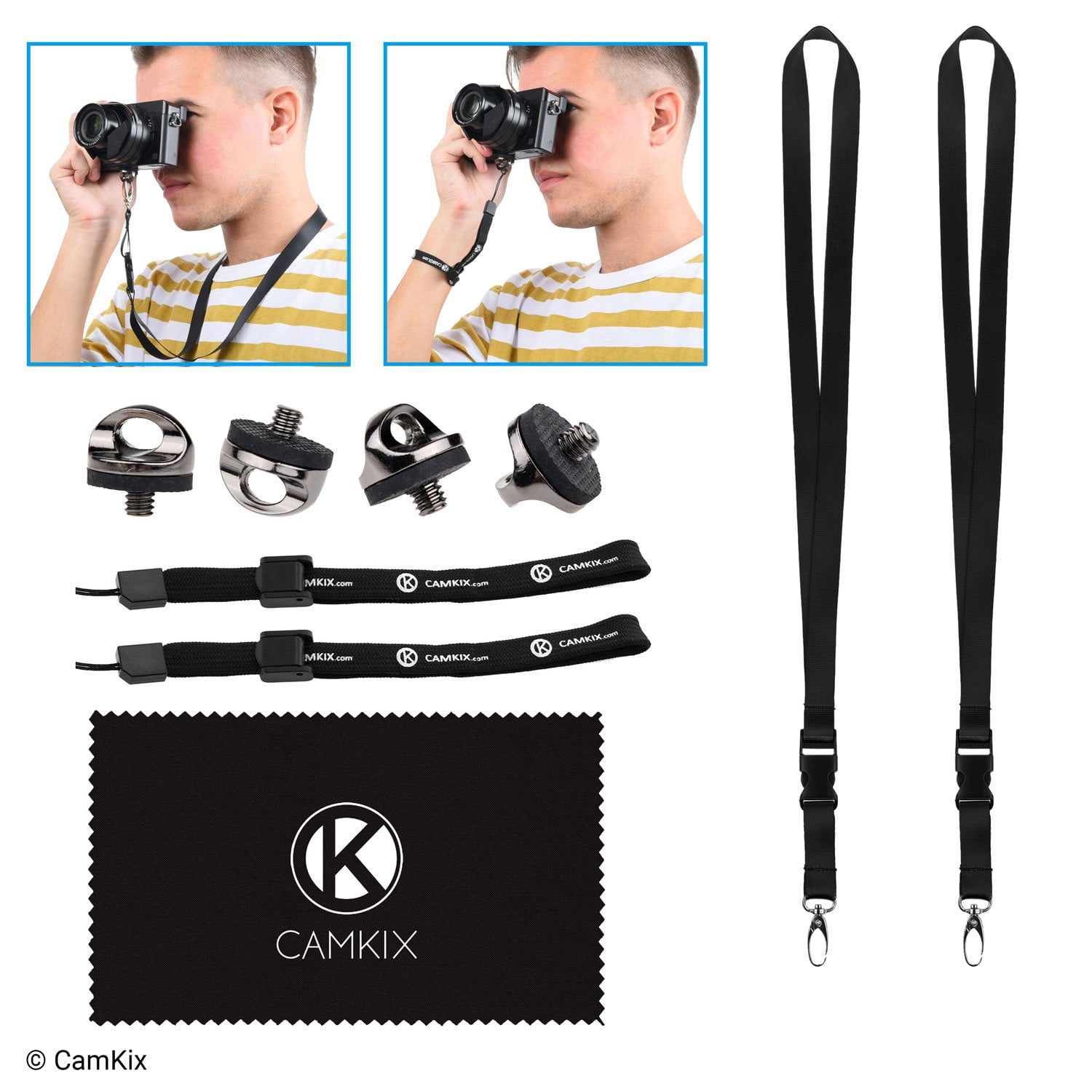 Set of 4 Camera Quick Install Tripod Mount Screws, 2 Lanyards and 2 ...