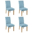 thumbnail image 1 of Set of 4 Charming Wildflower Dining Chair Covers Rustic Autumn Leaves and Blossom Pattern Washable Polyester Stretch Slipcovers Removable Protector for Farmhouse Decor, 1 of 6