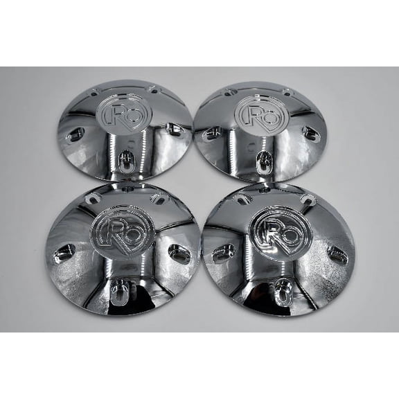 Set 4 Chrome Replacement Ro Center Caps Fit Any Wheel 5x4.5 5x4.75 5x5 w/1/2 Lug