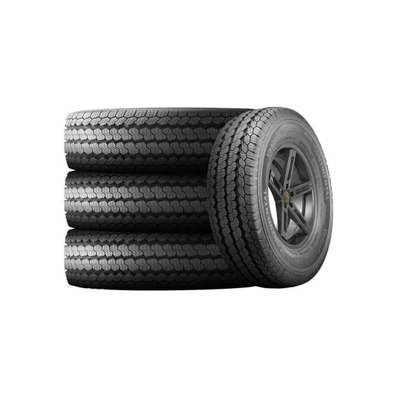 Set of 4 Continental Vanco 4 Season 205/75R16C 110/108R D Tires Fits: 2015-22 Mercedes-Benz Sprinter 3500 Base, 2022 Mercedes-Benz Sprinter 3500XD Base