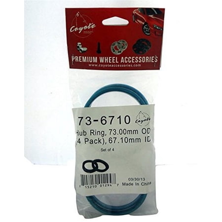Set(4) Coyote Wheel Accessories Hub Centric Rings 73-6710 73.00 OD 67.10mm ID NEW