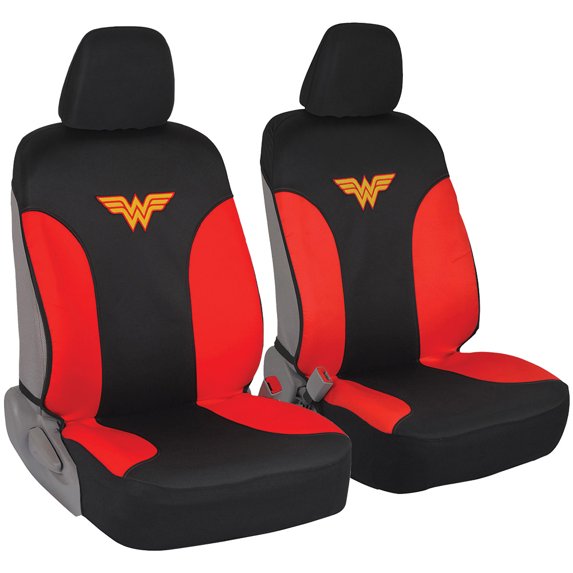 (Set/4) DC Comics Wonder Woman Waterproof Seat Covers For Cars Trucks & SUV