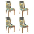 thumbnail image 1 of Set of 4 Dining Chair Covers, Stretch Washable Polyester Kitchen Slipcovers Featuring Boho Chic, Nordic Style, Ethnic, Retro, Earthy Patterns with Removable Protector, 1 of 7