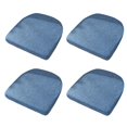thumbnail image 1 of Set of 4 Dining Chair Cushions 17.72 x 17.72 Inches Non Seat Pads with Ties Comfortable Foam Kitchen Chair Covers Indoor Use for Home Dining Room Office Restaurant, 1 of 7