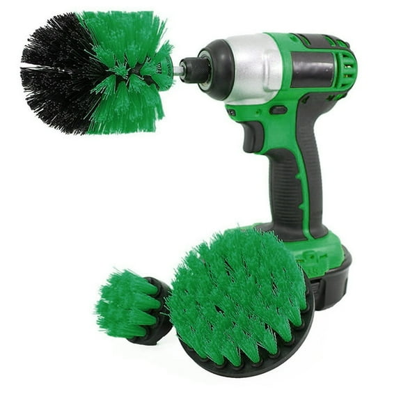 Set of 4 Drill Brush Nylon Drill Brush Attachment Electric Power Scrubber Scrub Brush Multi Purpose Cleaning Supplies for Drill Bathroom Surfaces Tub Grout Shower Kitchen Tile Auto Car