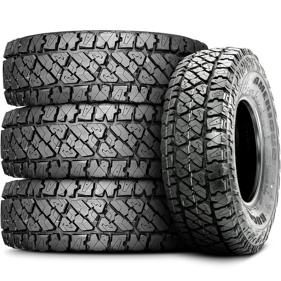 Set of 4 (FOUR) Americus Rugged A/TR LT 265/70R17 Load E 10 Ply R/T Rugged Terrain Tires Fits: 2014-18 Chevrolet Silverado 1500 WT, 2010-21 GMC Sierra 1500 SLE