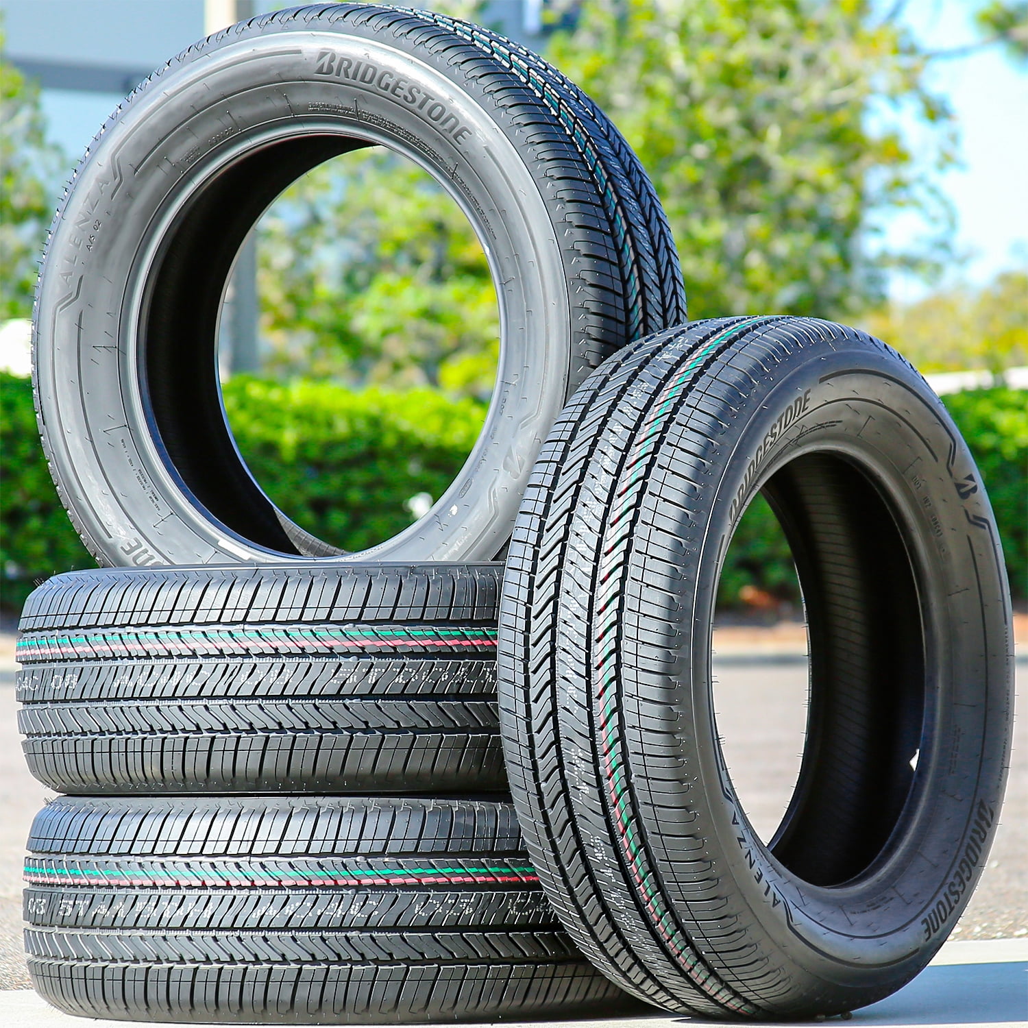 Bridgestone Alenza A/S 02 Light Truck Tires, Set of 4, 275/50R22 