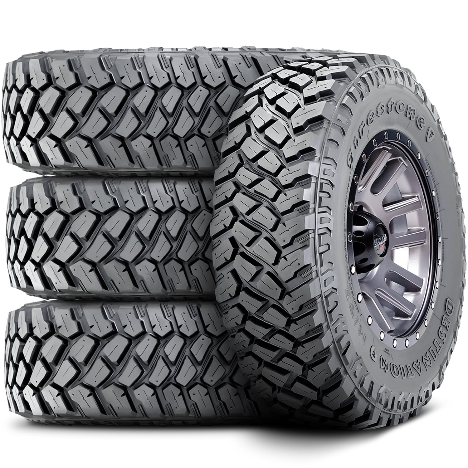 Firestone M/T2 LT 235/85R16 Load E 10 Ply Mud Tires Set of 4 for
