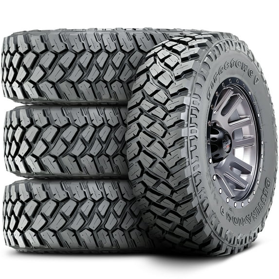 Set of 4 (FOUR) Firestone Destination M/T2 LT 275/65R18 Load E 10 Ply MT Mud Tires Fits: 2019-23 Chevrolet Silverado 1500 LT Trail Boss, 2019-21 GMC Sierra 1500 AT4