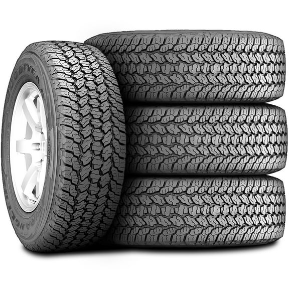 Set of 4 (FOUR) Goodyear Wrangler All-Terrain Adventure With Kevlar LT 265/60R20 Load E 10 Ply Tires Fits: 2022 Toyota Tundra SR TRD Off-Road, 2022 Chevrolet Silverado 1500 LTD LT Trail Boss