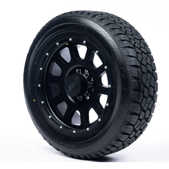 Set of 4 (FOUR) Tires Summit Trail Climber AT LT 265/75R16 Load E 10 Ply A/T All Terrain Fits: 1996-99 Chevrolet Tahoe Base, 2000-02 Dodge Ram 2500 Base