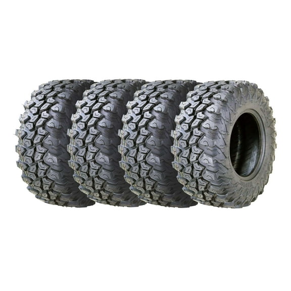Set 4 FREE COUNTRY ATV UTV Tires 25X10R12 8PR Radial w/Side Scuff Guard 10354