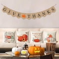 thumbnail image 1 of Set of 4 Fall Pumpkin Harvest Decorative Throw Pillow Covers Autumn Thanksgiving Square Cotton Linen Cushion Covers Halloween Outdoor Couch Sofa Home Pillow Cases 18x18 Inch, 1 of 7
