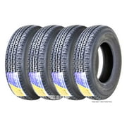 Set 4 Free Country Premium Trailer Tires ST175/80R13 8PR Load Range D Steel Belted Radial w/Scuff Guard.
