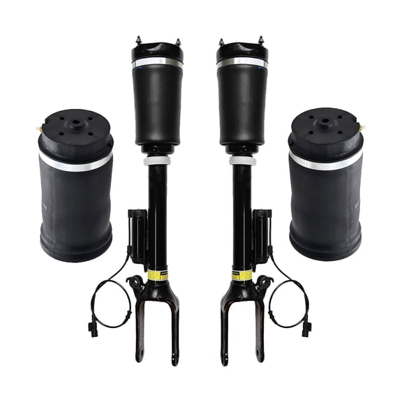 Set 4 Front Air Airmatic Suspension Strut-Rear Spring Bag For 2010 2011 Mercedes-Benz ML450