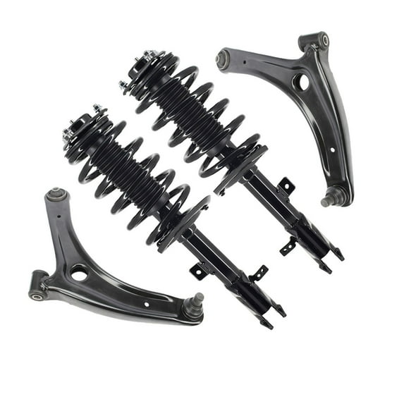 Set of 4 Front Lower Control Arm Ball Joint-Quick Complete Strut-Coil Spring Assembly For 2012-2017 Jeep Compass