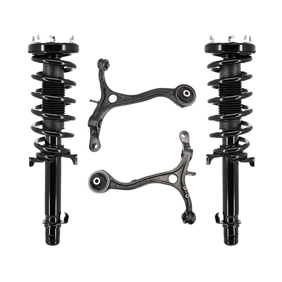 PM Auto Set of 4 Front Lower Control Arm-Quick Complete Strut-Coil Spring Assembly For 2009-2014 Acura TSX Sedan