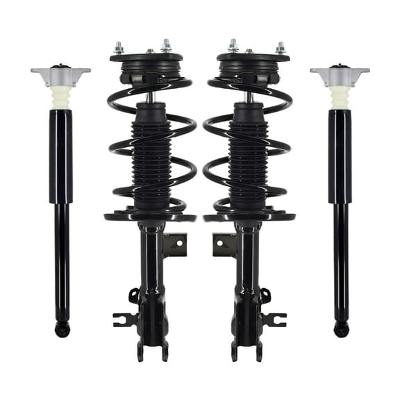 Set of 4 Front Quick Complete Strut-Coil Spring Assembly-Rear Complete Shock Absorber Kit For 2014-2018 Mazda 3