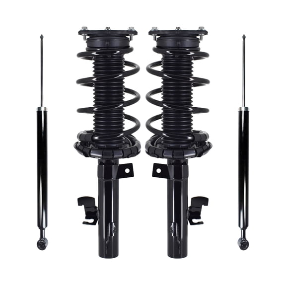 Set 4 Front Quick Complete Strut-Coil Spring-Rear Shock For 2010-2013 Mazda 3 L4 Monotube Performance Upgrade