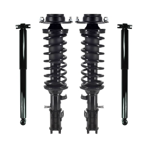 Set 4 Front Quick Strut-Coil Spring-Rear Shock Absorber For 2002-2005 Kia Rio AT