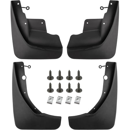 (Set of 4) Front and Rear Side Mud Flaps Splash Guards Mudflaps Fits for Jeep Grand Cherokee WK2 2011 2012 2013 2014 2015 2016 2017 2018 2019 2020 2021 | Replaces OE# 82212019AD 82212020AD