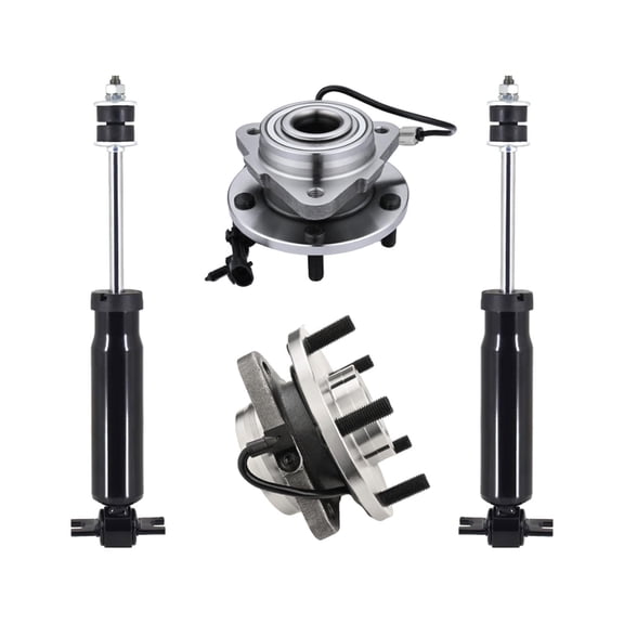 Set 4 Front Shock Absorber-Wheel Hub Bearing Assembly For 1998-2005 Chevrolet Blazer RWD
