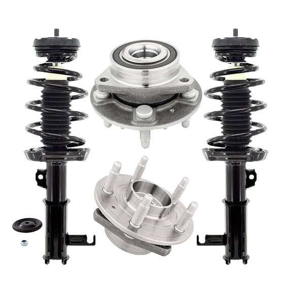 Set 4 Front Wheel Hub Bearing-Quick Complete Strut-Coil Spring For 2016 Chevrolet Malibu Limited