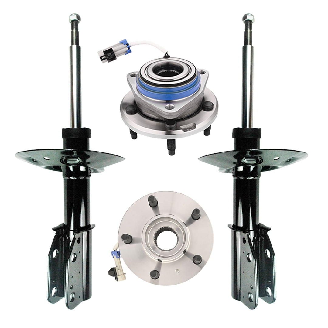 Set 4 Front Wheel Hub BearingSuspension Strut For 20002005 Pontiac